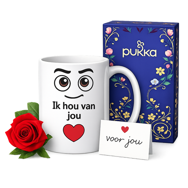 Ik Hou Van Jou - Thee & Rust Gift Bundel